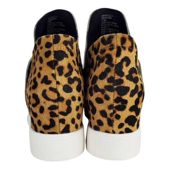 *LIKE NEW* STEVE MADDEN Wrangle Platform Wedge Sneaker Cheetah Print Cow Hair —8 - Picture 11 of 16